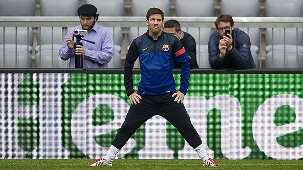 Messi se entrena con normalidad en el Allianz Arena