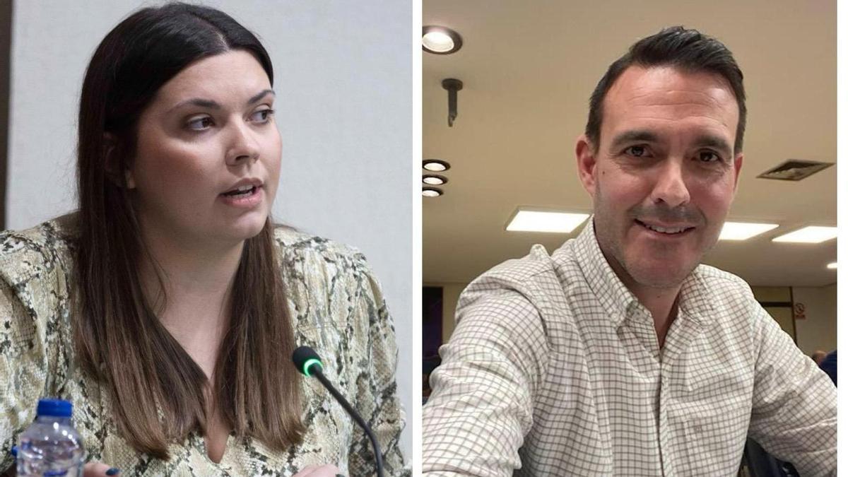 La concejal Mar Chordá y el edil de Ciudadanos, Miguel Vidal.