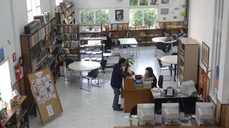 Instalaciones de la Biblioteca municipal de Soutomaior, en Arcade. / Rafa Estévez