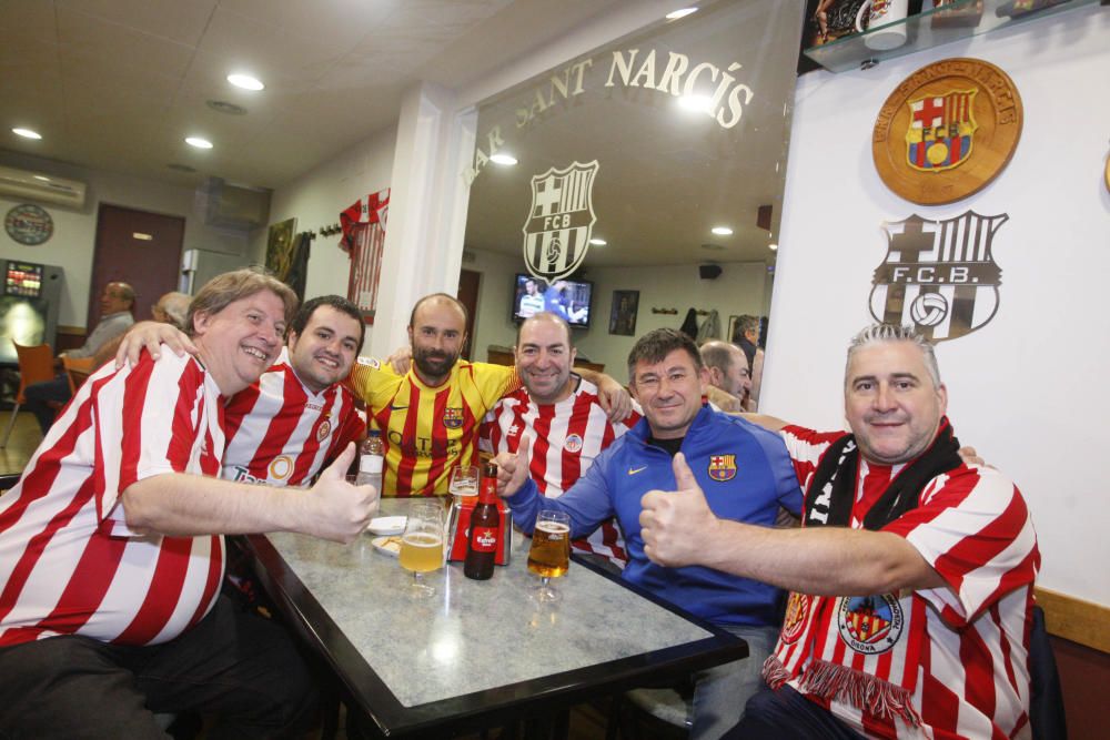 Trobada de penyes gironines del Barça i el Girona