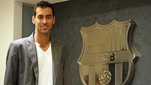 El jugador del Barça es mostra pletòric després de renovar amb el club fins al 2018.