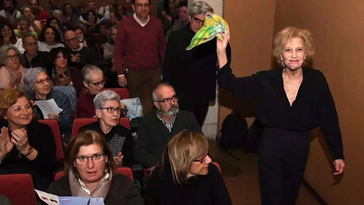 La actriz Marisa Paredes, en un acto en la sala de proyecciones del CGAI, en A Coruña, en 2019.