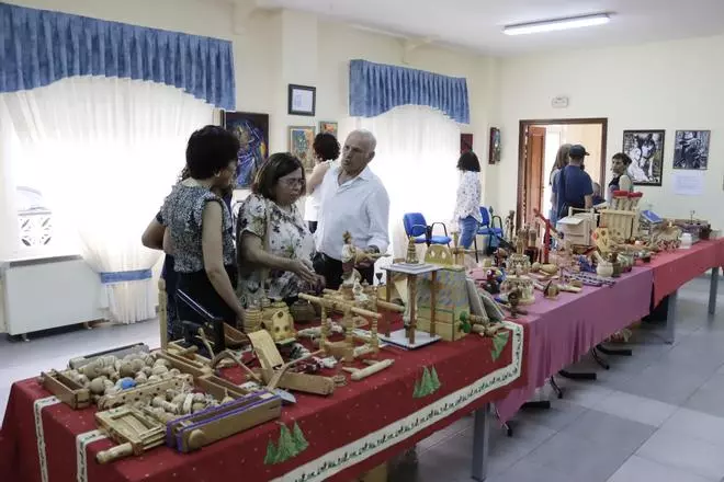 GALERÍA | Exposición de cuadros y piezas de madera en Olmillos de Valverde