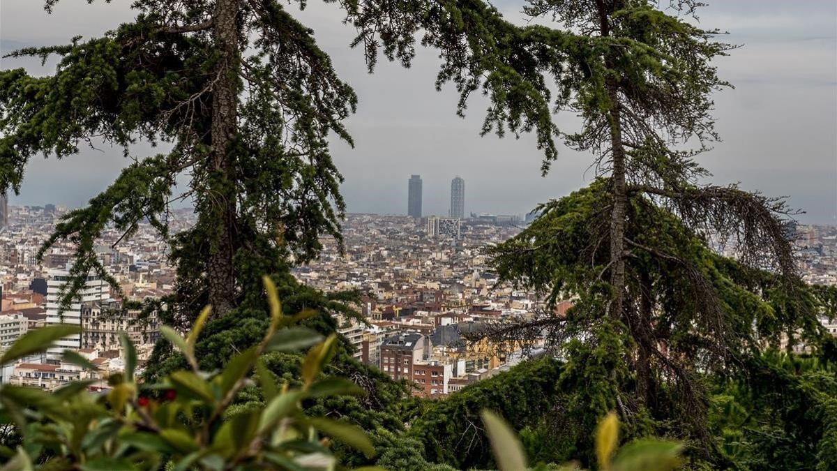 Vistas de Barcelona desde el Turó del Putxet.