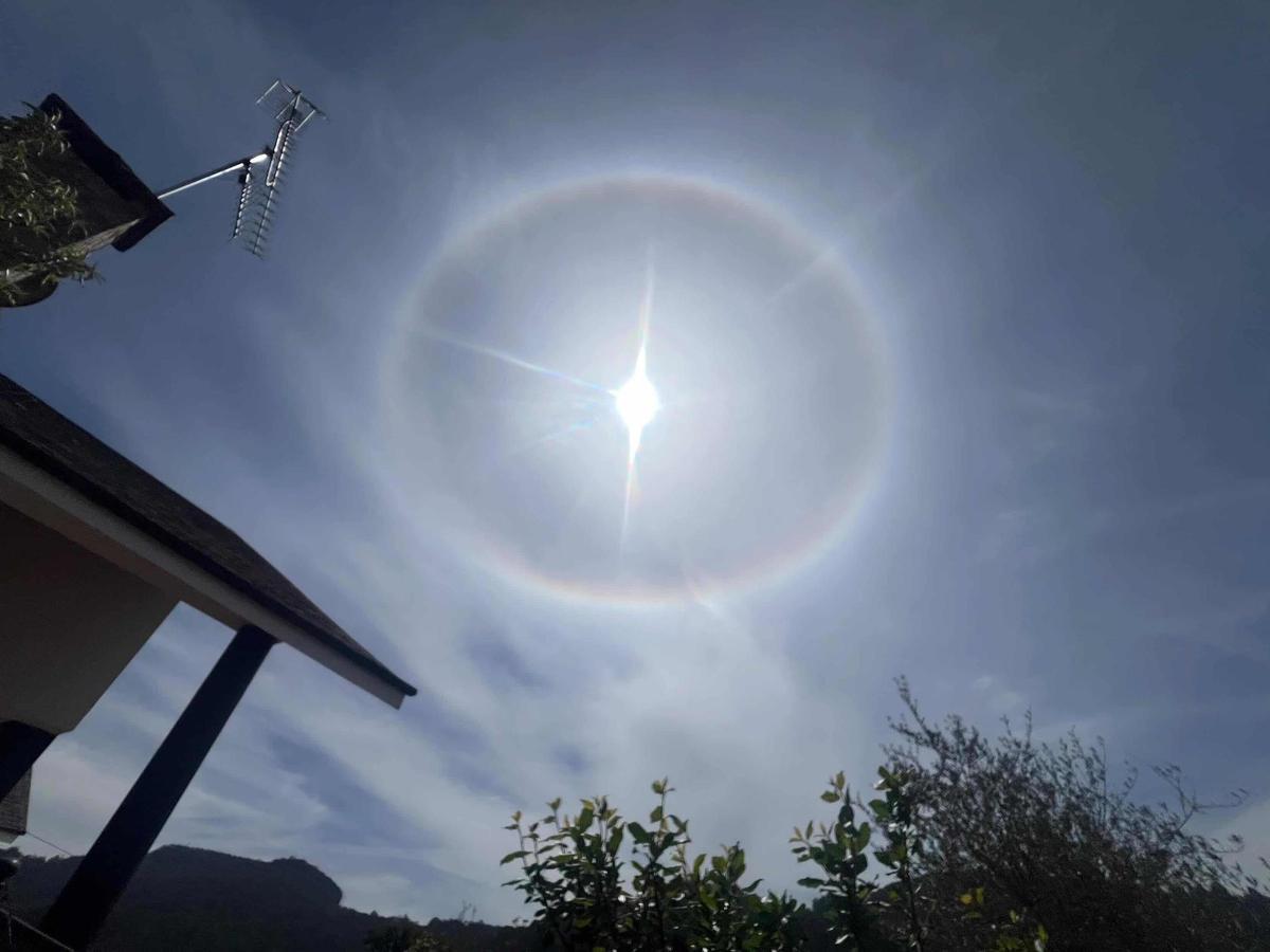Foto del halo solar en el Val Miñor.