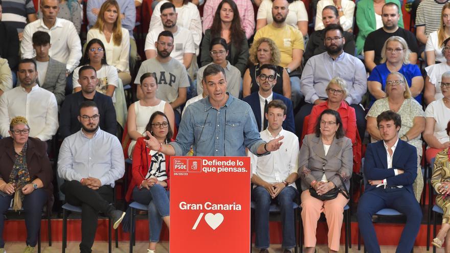 Elecciones Autonómicas Canarias 2023: Mitin de Pedro Sánchez en Las Palmas de Gran Canaria