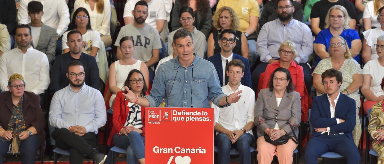 Elecciones Autonómicas Canarias 2023: Mitin de Pedro Sánchez en Las Palmas de Gran Canaria