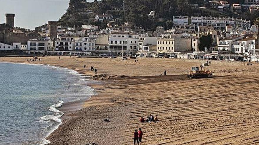 Imatge d&#039;arxiu del gener de 2020 d&#039;un pla general de la platja de Tossa de Mar.