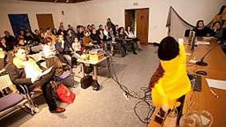 Asistentes a la presentación del libro, ayer, en el palacio de Valdecarzana.