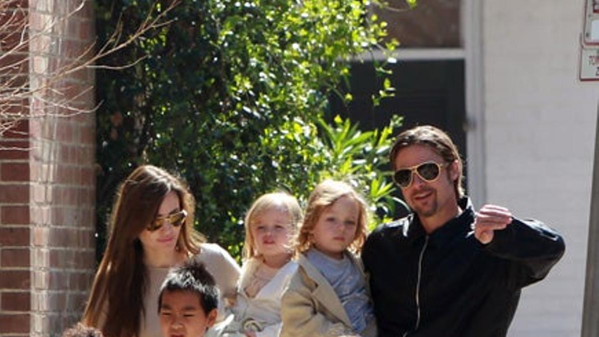 La familia Brangelina al completo en Nueva Orleans