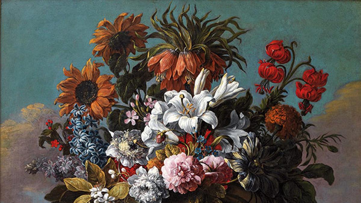 'Jarrón de jardín con flores', de Gaspar Pieter Verbruggen II