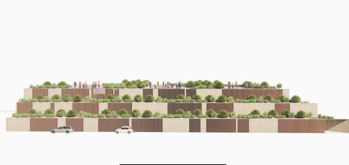 El alzado del aparcamiento que se construirá en el recinto portuario de Xàbia