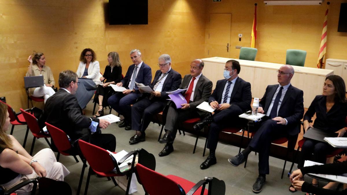 Una de les reunions de la Comissió Permanent de la Sala de Govern del TSJC a Girona