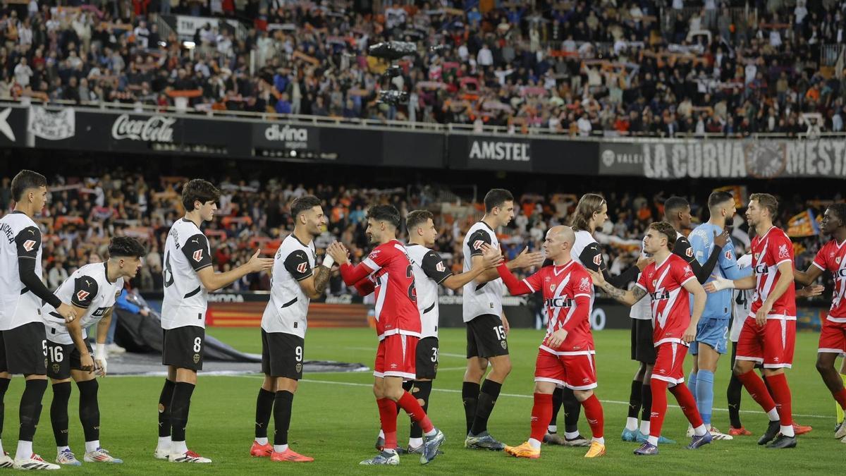 Foto de archivo de un Valencia CF-Rayo jugado en Mestalla.