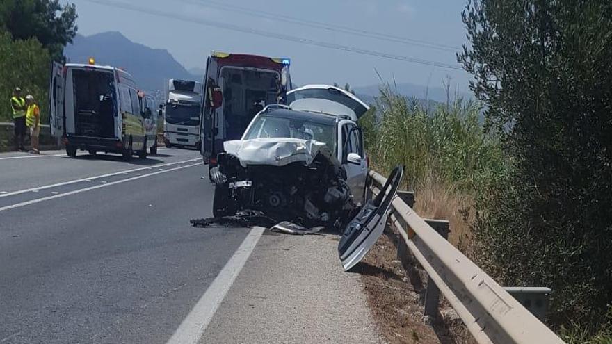 Siete heridos en un accidente en la carretera de acceso a Dénia