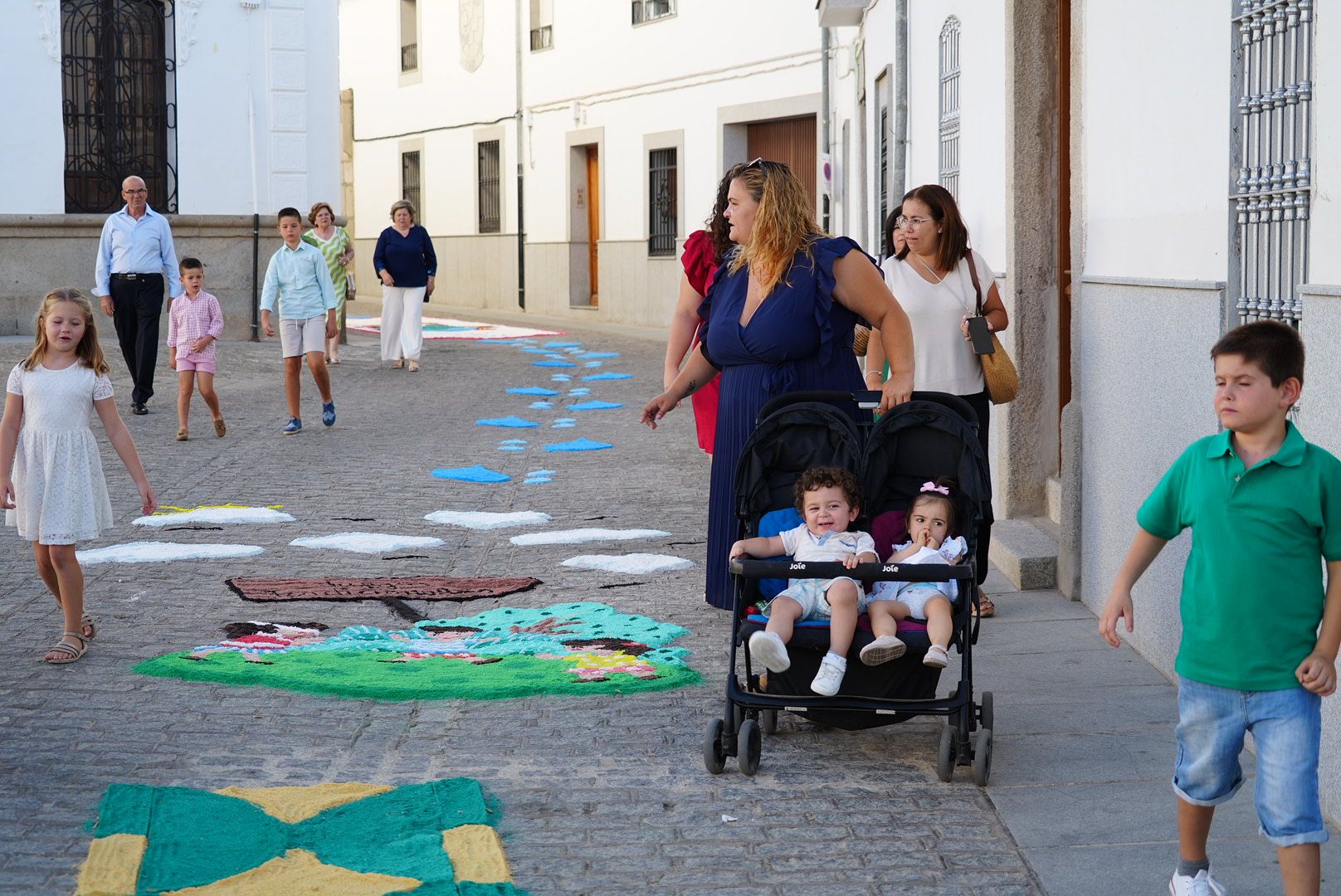 San Roque y alfombras de sal en Dos Torres