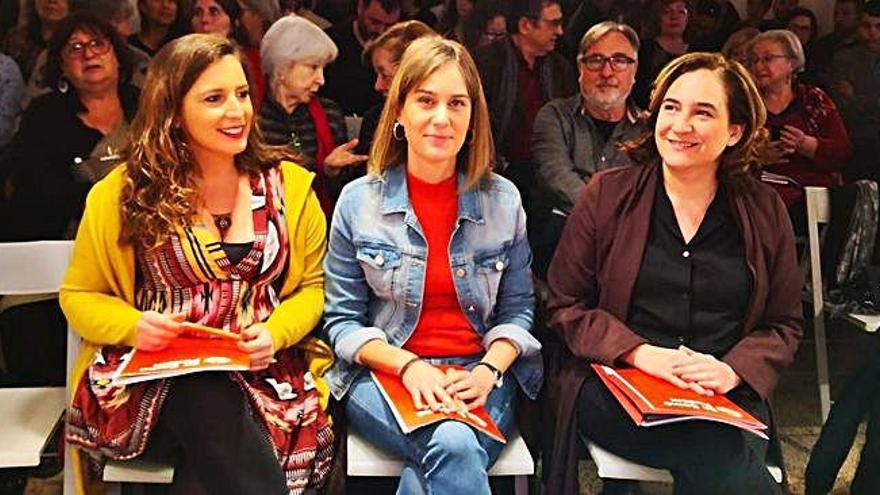 Candela López, Jéssica Albiach i Ada Colau, al Consell Nacional dels comuns que es va celebrar ahir a Barcelona