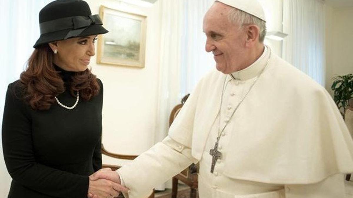 El papa Francisco con Cristina Fernández de Kirchner.