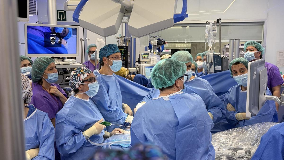 Cirurgia de gastròsquisi feta a un fetus.