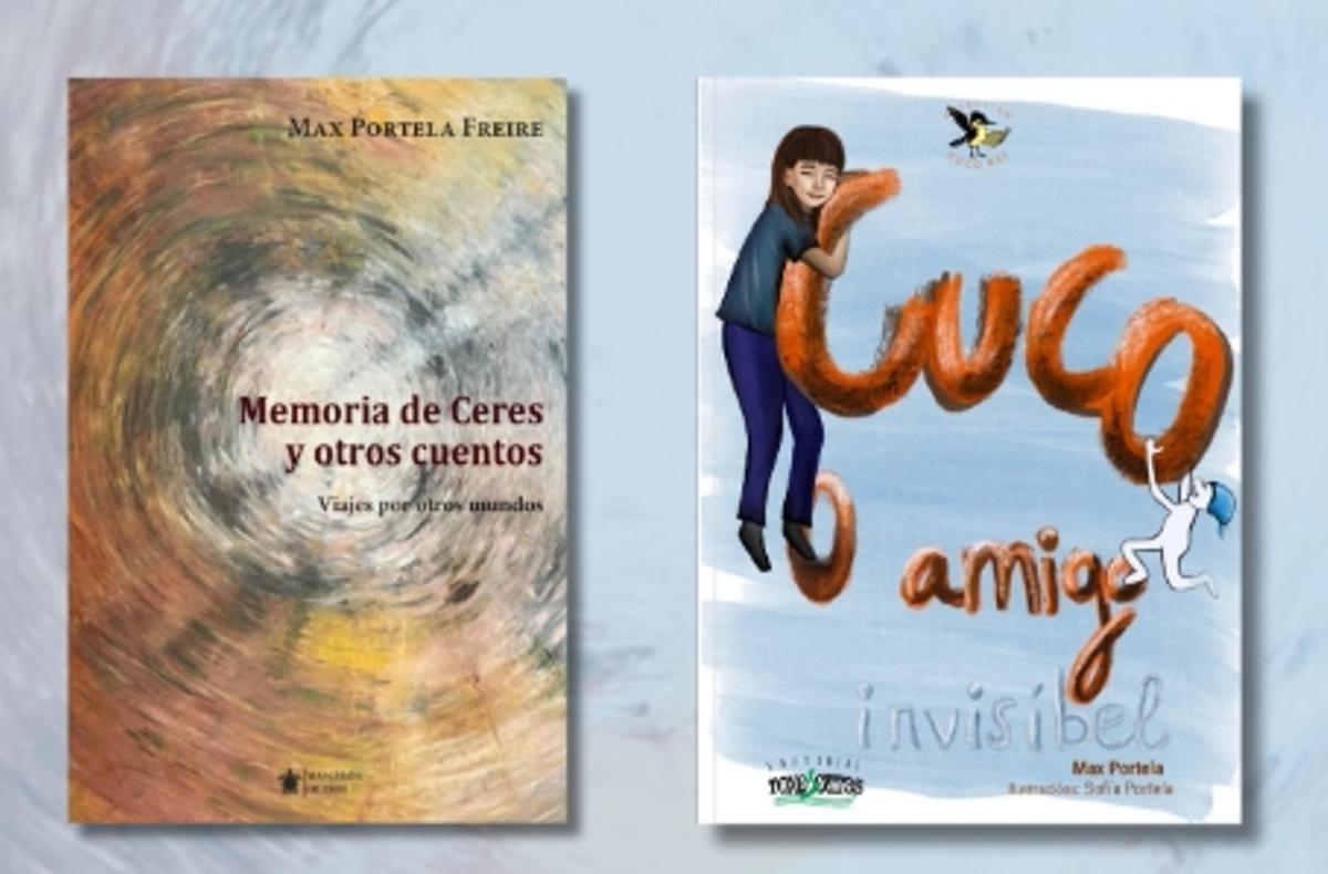 Portada de los libros de Maximino Portela "Cuco " y "Memoria de Ceres"