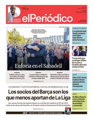 La portada de EL PERIÓDICO del 18 de octubre de 2025