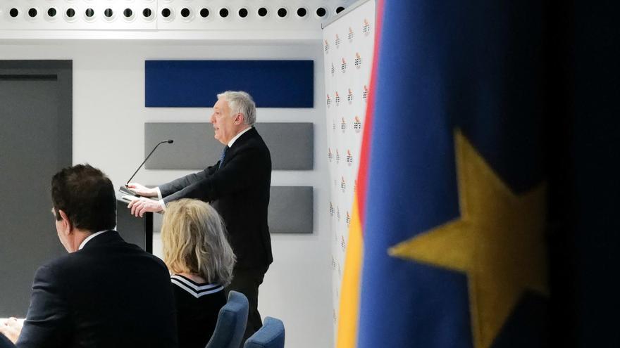 El consejero de Fomento, Vivienda, Logística y Cohesión Territorial, Octavio López, en la inauguración del Congreso Aeroespacial 2025.