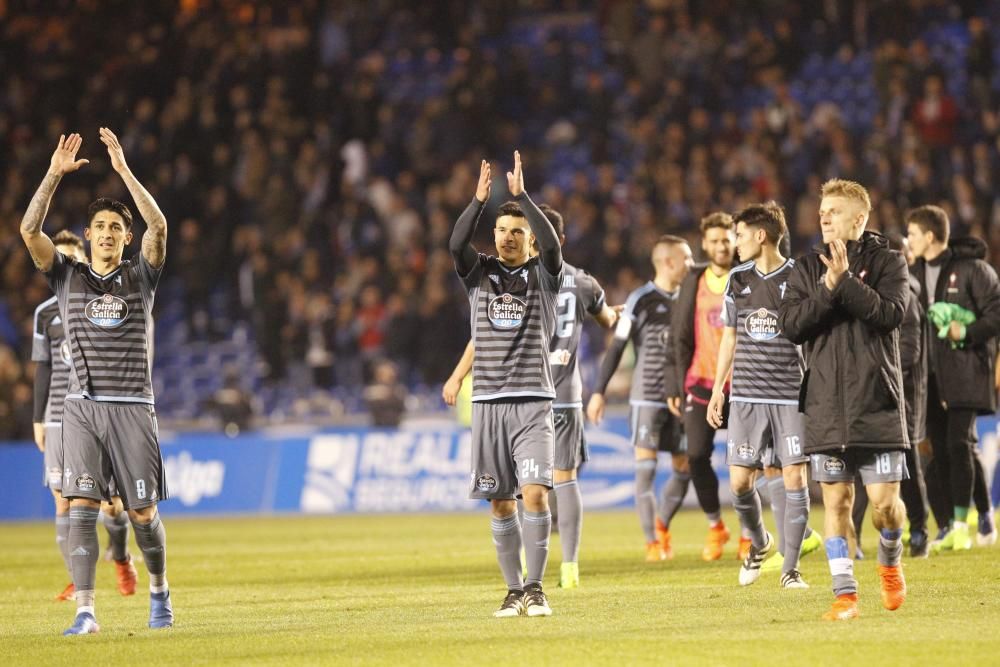 FARO recopila las mejores imágenes del encuentro de Riazor en el que los celestes se impusieron por la mínima a los deportivistas gracias a un gol de Iago Aspas