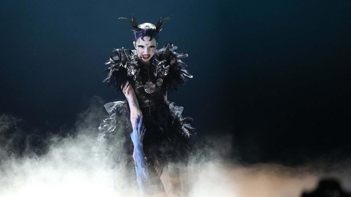 Primer ensayo de la primera semifinal de la 68ª edición del Festival de la Canción de Eurovisión. En la imagen Bambie Thug