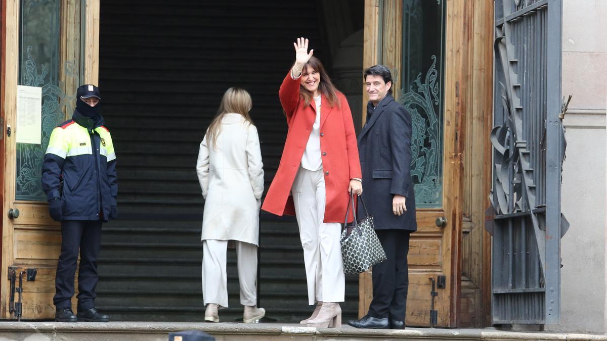 Laura Borràs, a las puertas del Tribunal Superior de Justicia de Cataluña.