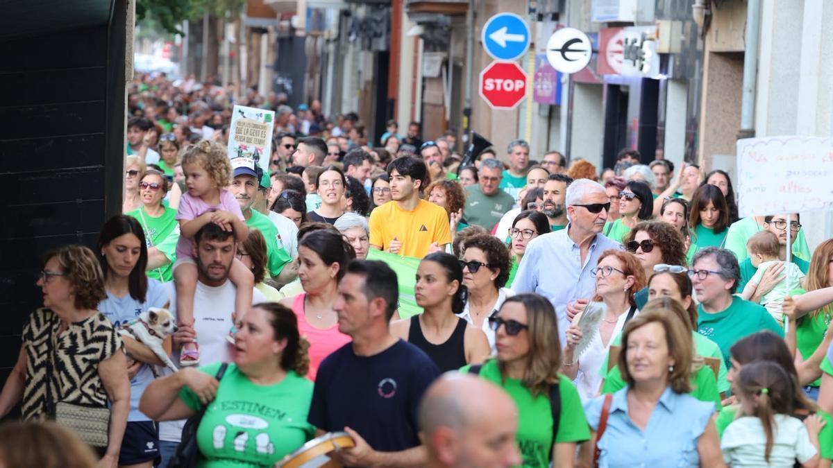 Las calles de Vila-real se han llenado de manifestantes para defender la educación pública.