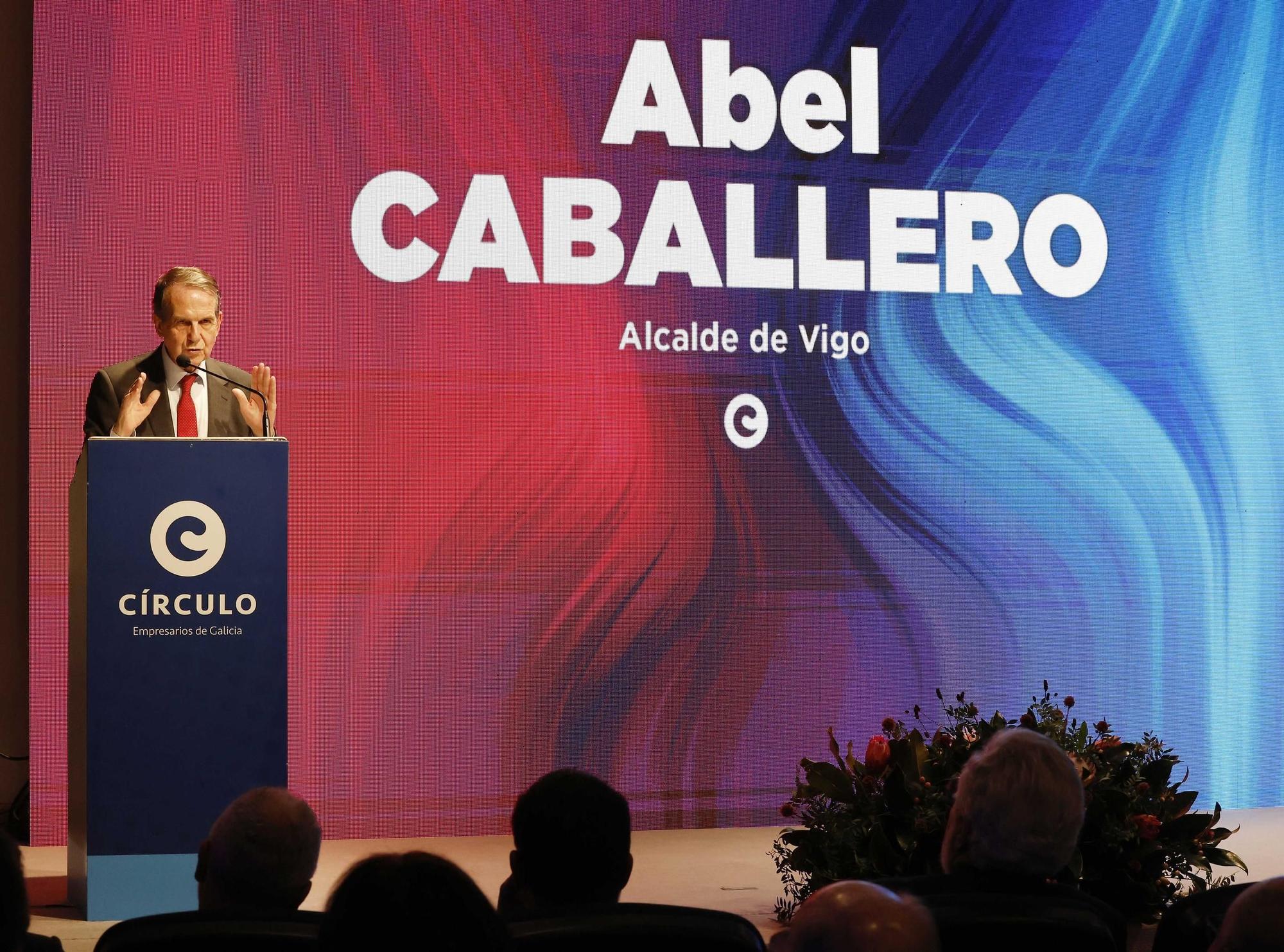 El alcalde Abel Caballero, durante su intervención en el Círculo de Empresarios de Galicia