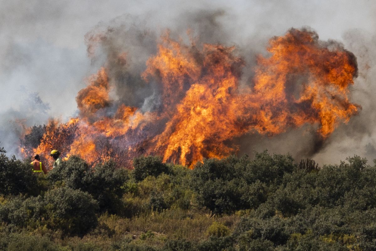 El incendio de Bejís, en imágenes