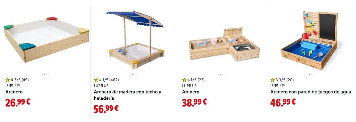 Areneros infantiles del Lidl.
