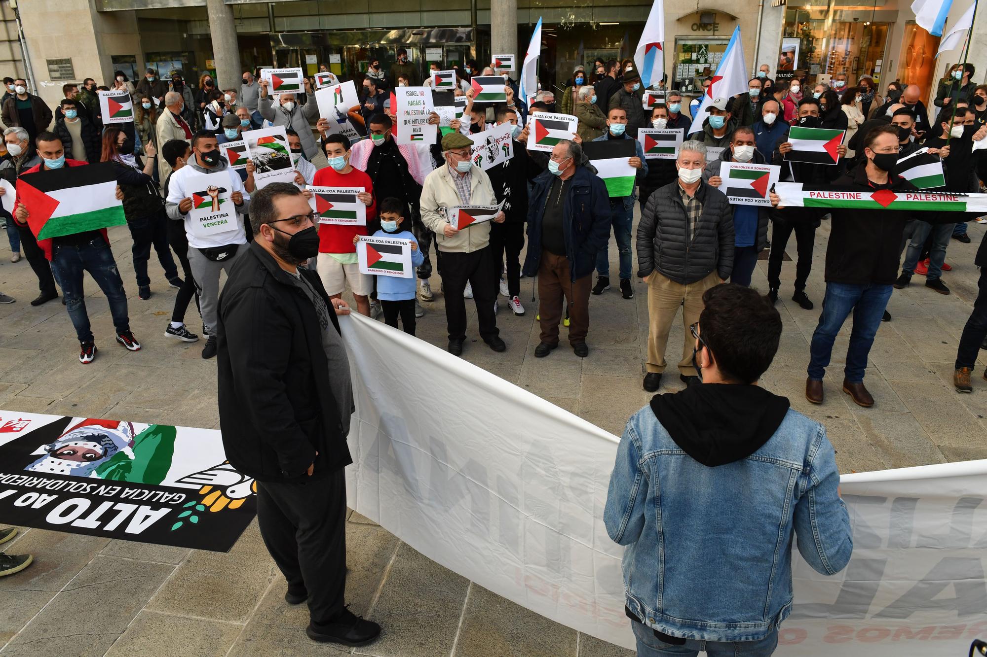 Protesta en A Coruña por la escalada bélica en Gaza