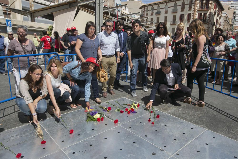 Homenaje a las víctimas del Mercado Central