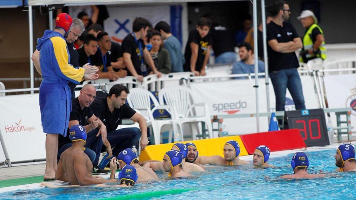 El equipo del CN Atlétic-Barceloneta en la final de la Copa del Rey