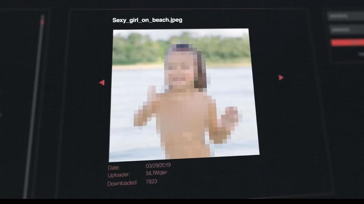 Recreación de la imagen de una menor en un portal web de pedófilos.