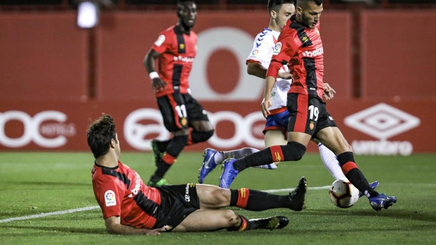 Stoichkov, en una acción del partido ante el Rayo Majadahonda.