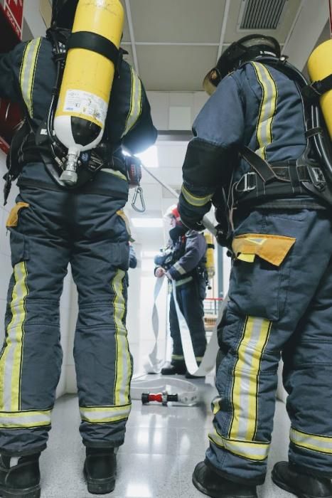 Simulacro de incendio en el Hospital La Candelaria