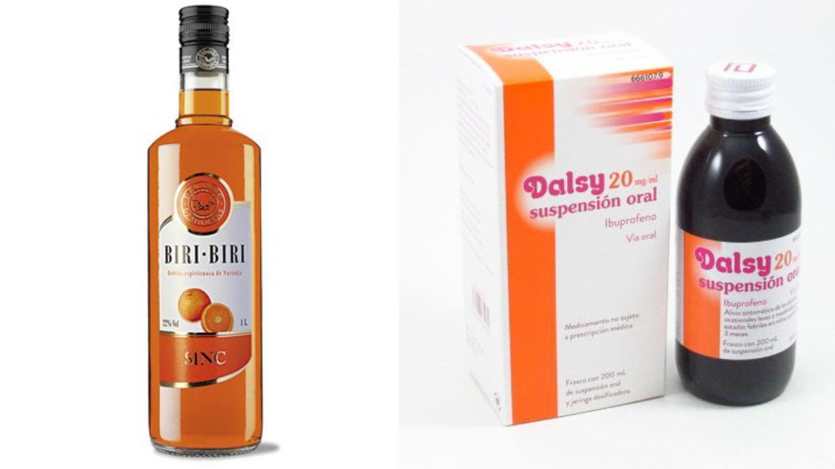 A la izquierda, la bebida &#039;Biri Biri&#039; hecha en Alcoy; y a la derecha, el jarabe Dalsy.