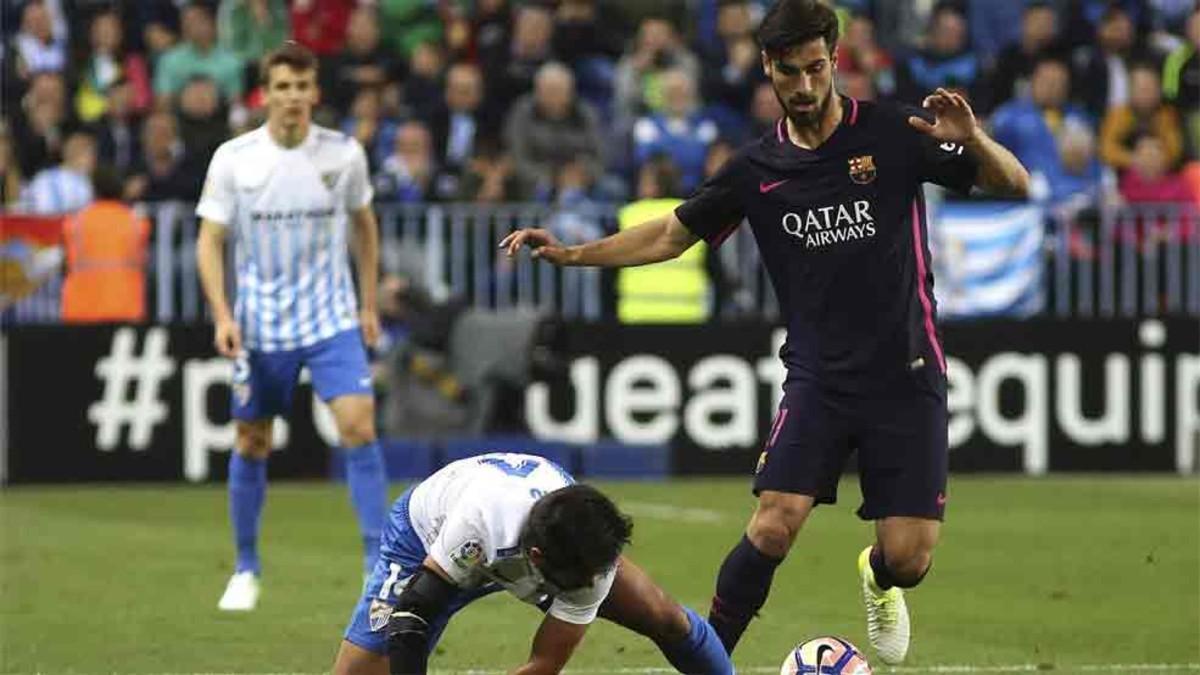 André Gomes, en el partido ante el Málaga