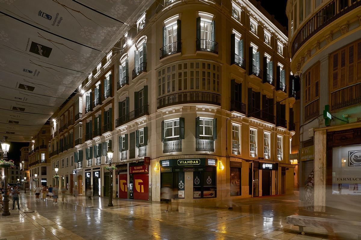 El hotel Vincci Larios Diez, en la calle Larios de Málaga.