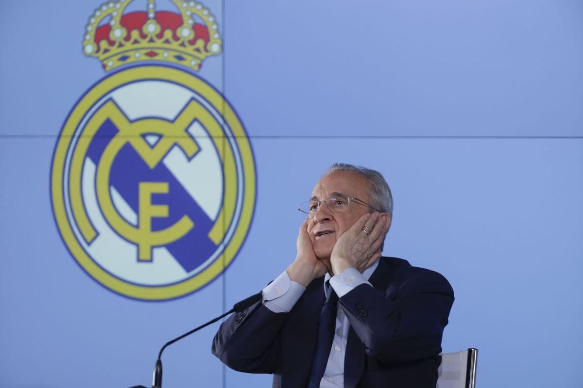 Florentino Pérez en rueda de prensa