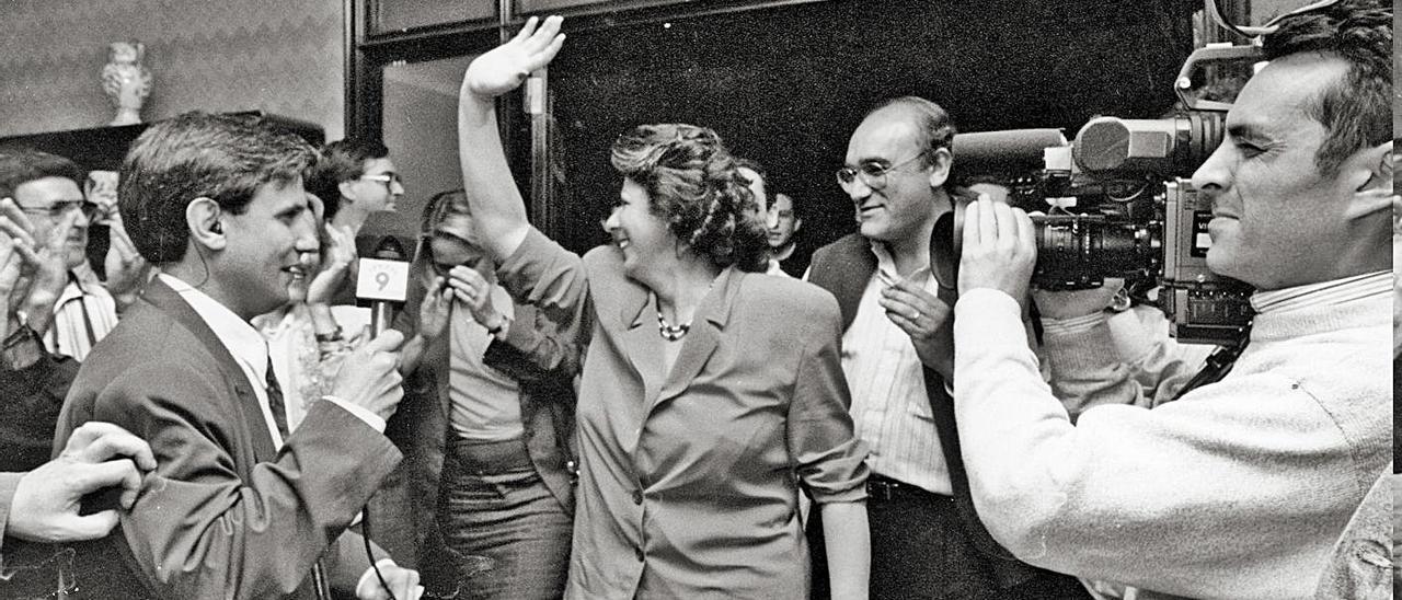 Rita Barberá logra la mayoría junto a Unión Valenciana en mayo de 1991, hace ahora 30 años. | LEVANTE-EMV