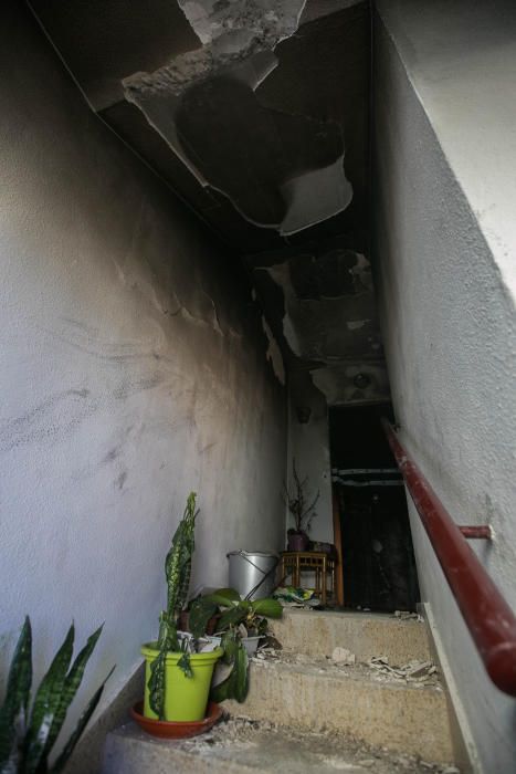 Incendio edificio de Añaza