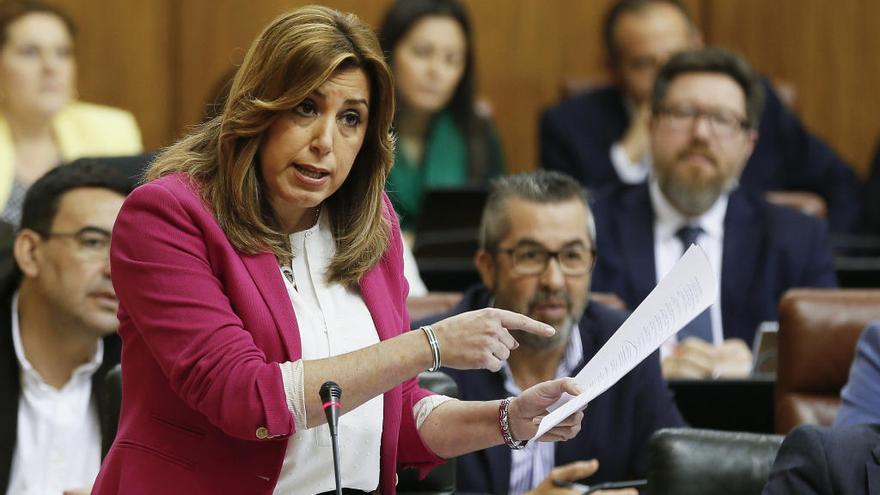 Susana Díaz, en el Parlamento andaluz.