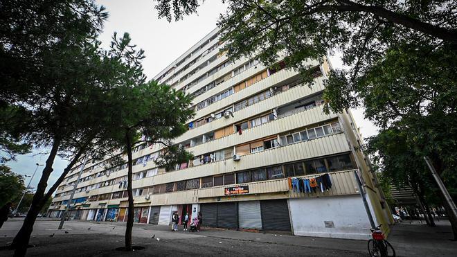 El bloque Venus, en el barrio de La Mina. El bloque Venus, en el barrio de La Mina.