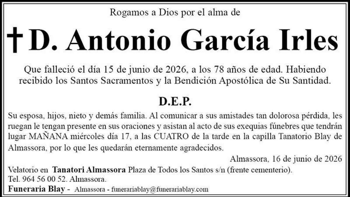 D. Antonio García Irles