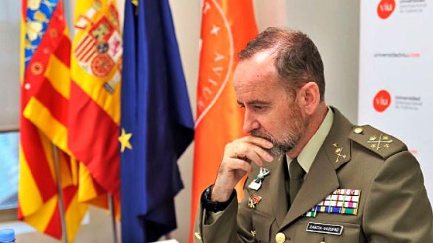 El teniente general durante su intervención ayer.