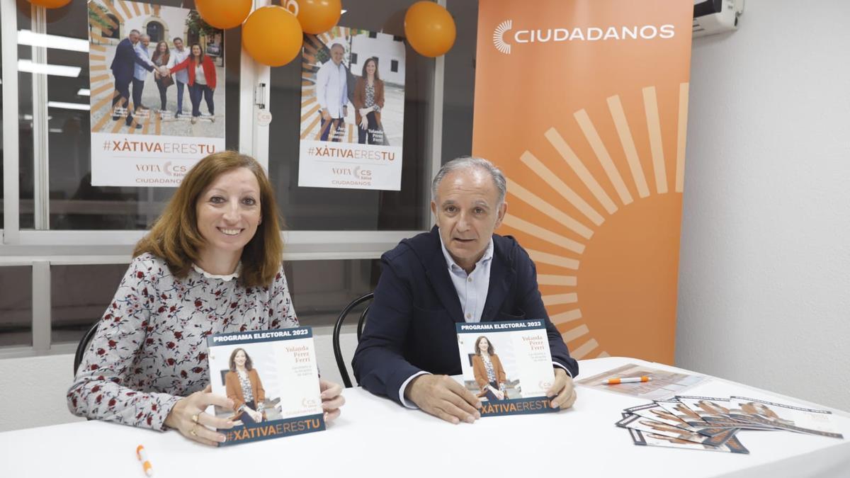 Yolanda Pérez y Jorge Herrero, candidatos de Cs Xàtiva.